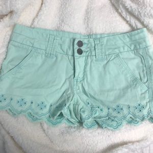 Light Green BKE Scalloped Shorts 💚